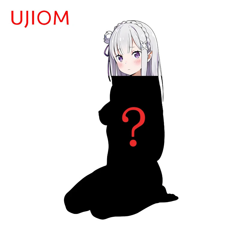 UJIOM Emilia Kneel Sitting Graphics Wall Sticker Artistic Tendy Enchanting Decal