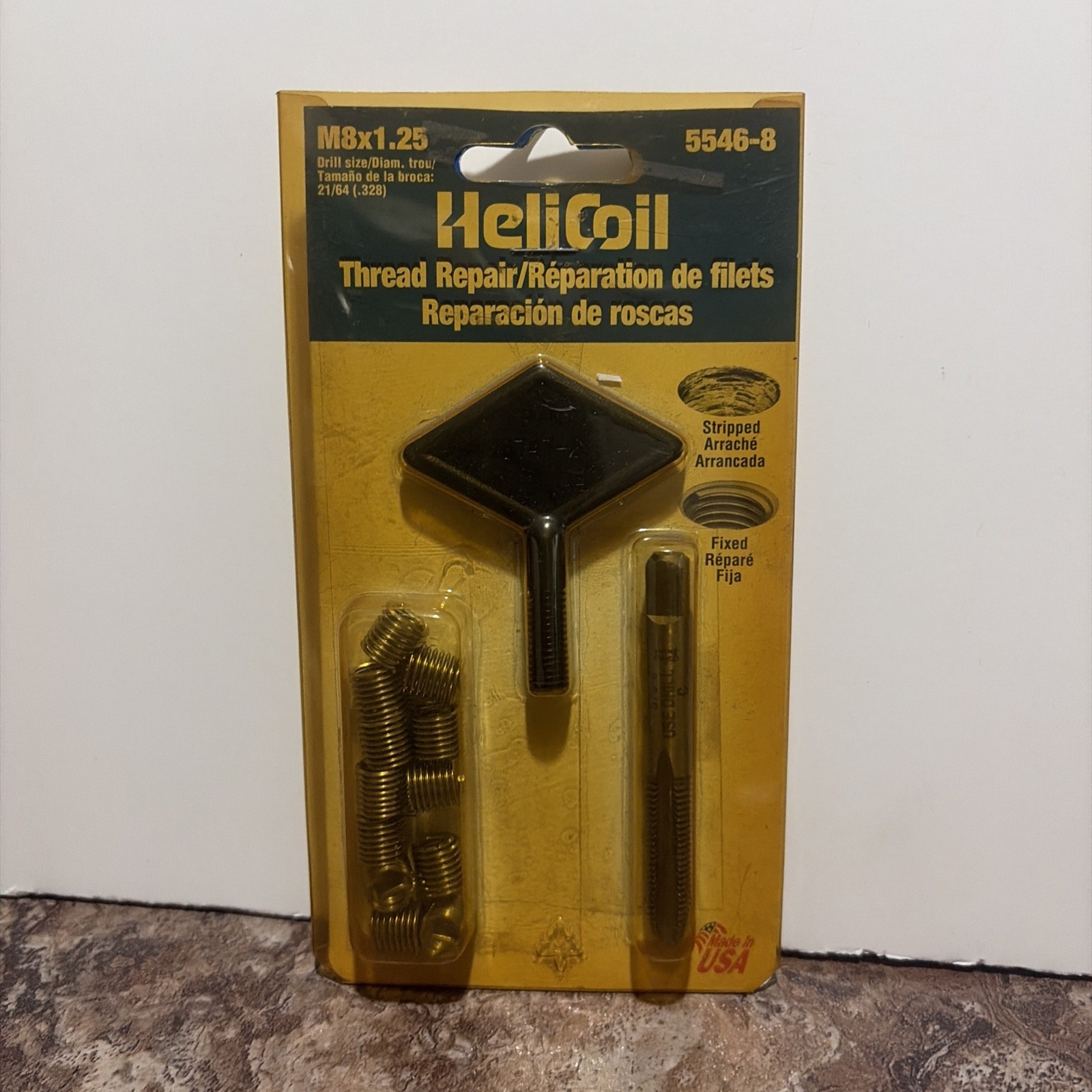 HeliCoil 5546-8 M8x1.25 Metric Coarse Thread Repair Kit A
