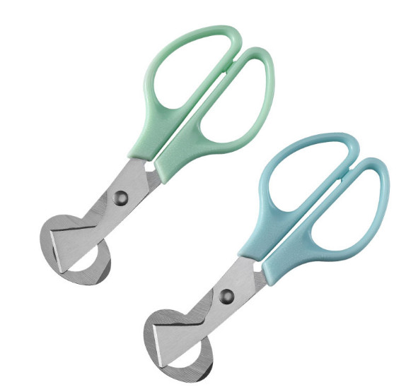 2×Kitchen egg clipper Stainless steel round mouth egg opener Kitchen egg clipper