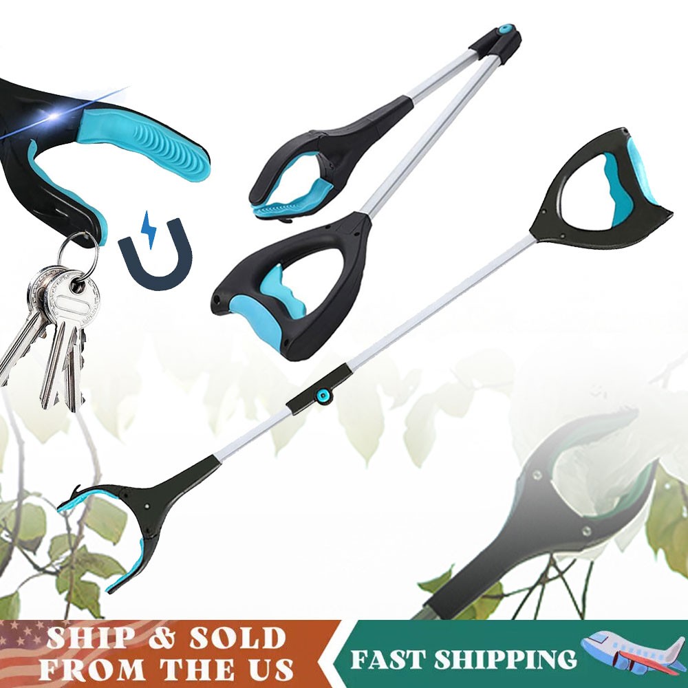 Heavy Duty 32" Magnetic Grabber Tool Pick Up Stick Hand Grip Reach Trash Picker
