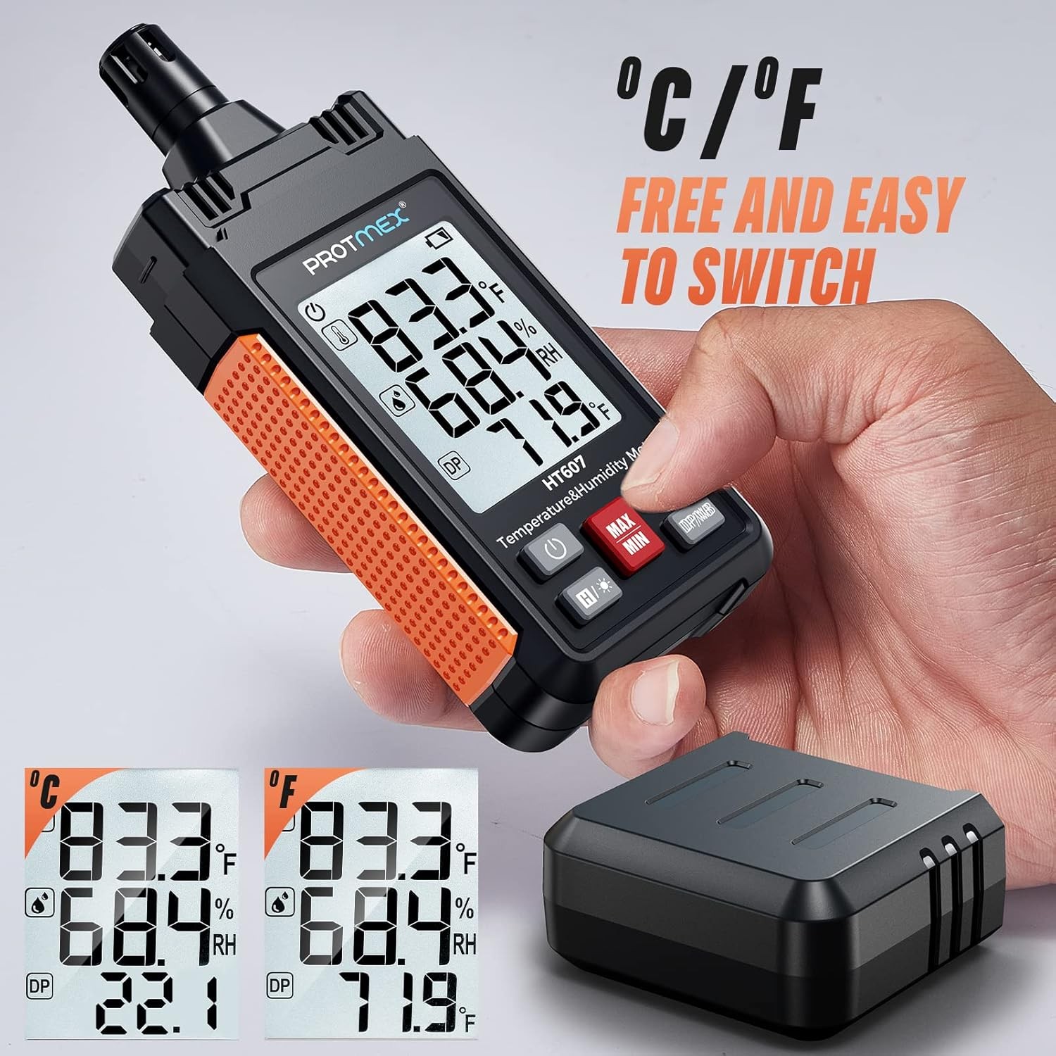 HT607 Temperature Humidity Meter High Precision Digital Hygrometer