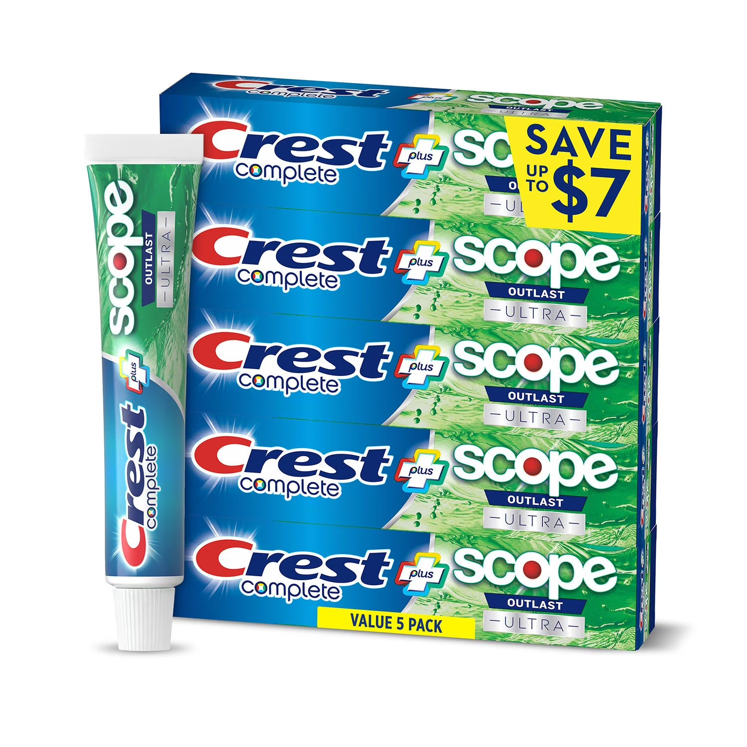 Crest Complete + Scope Outlast Ultra Toothpaste (6.3 oz., 5 pk.) Great Price