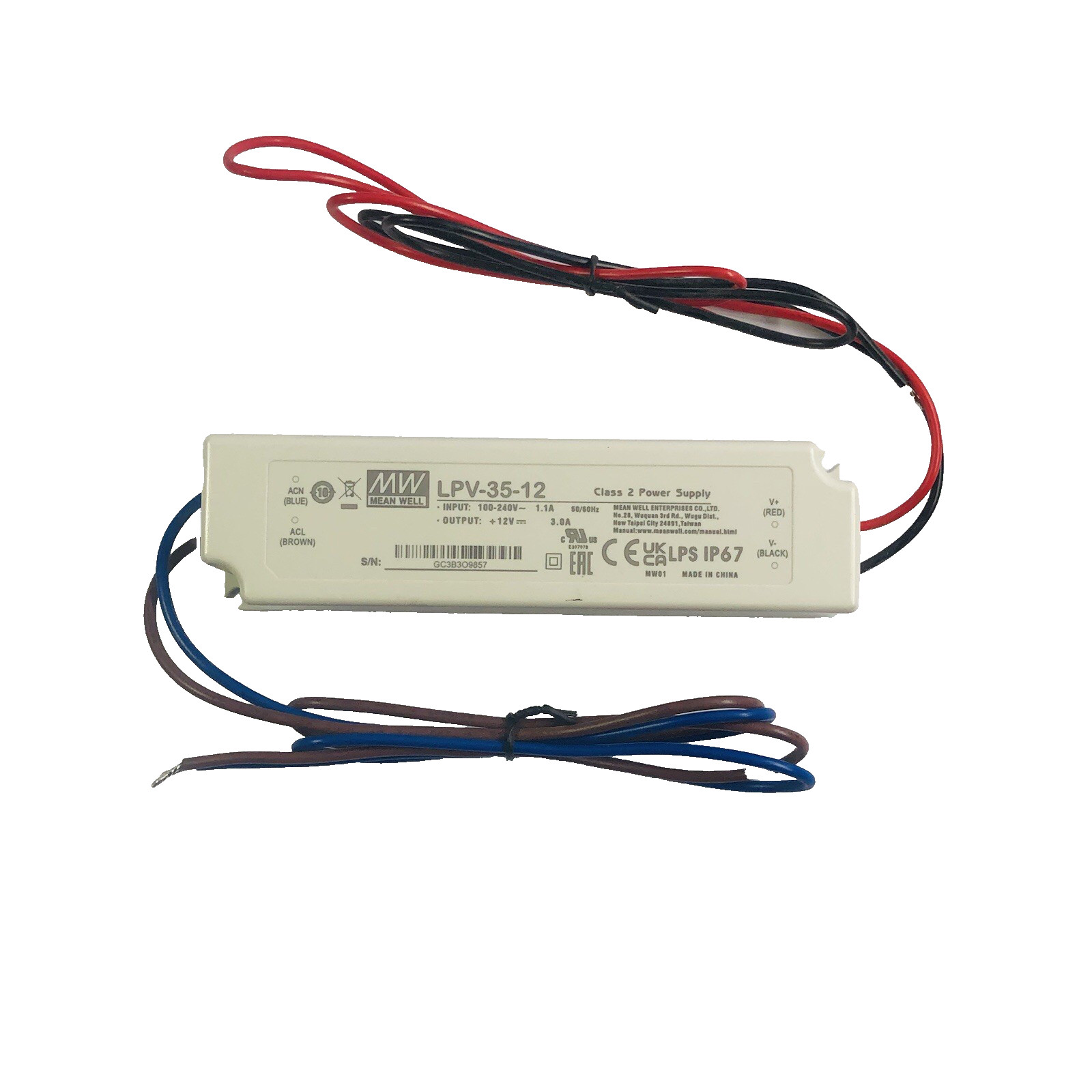 MEAN WELL LED POWER SUPPLY LPV-35-12