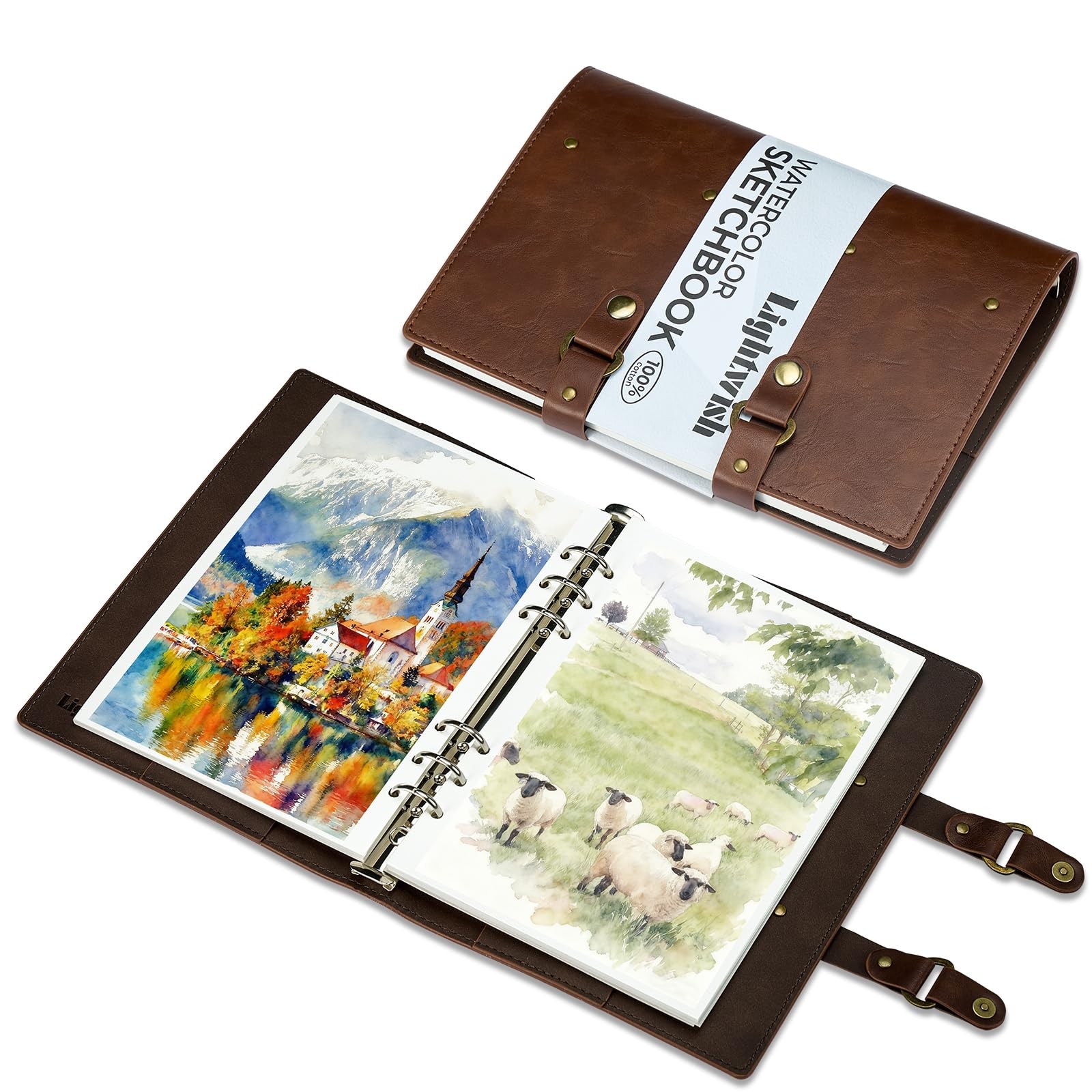 5.8x8.2 Inch Watercolor Sketchbook Journal 20 Sheets 100% Cotton 300gsm Paper