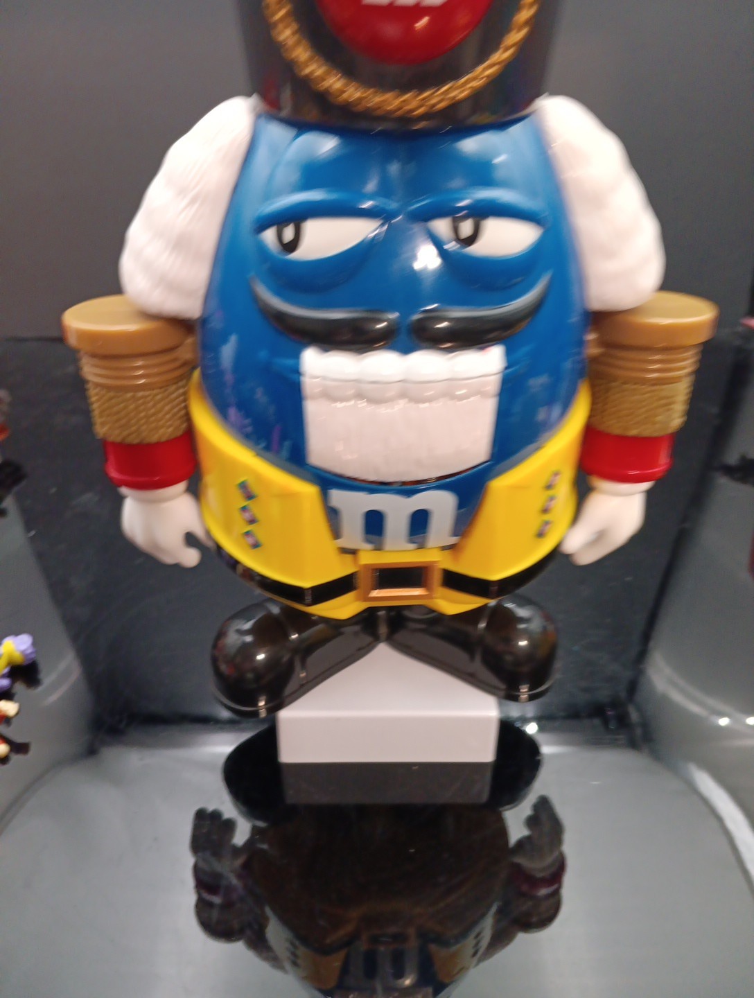 M&M Nutcracker Candy Dispenser Blue 10" Free Shipping! T2315
