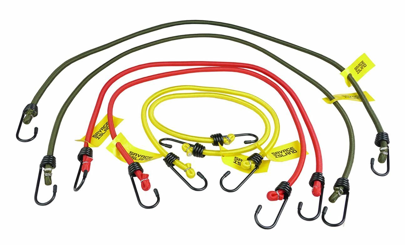 Heavy Duty Elastic Military Bungee Cords Variety Pack 2x60cm, 2x80cm and 2x100cm
