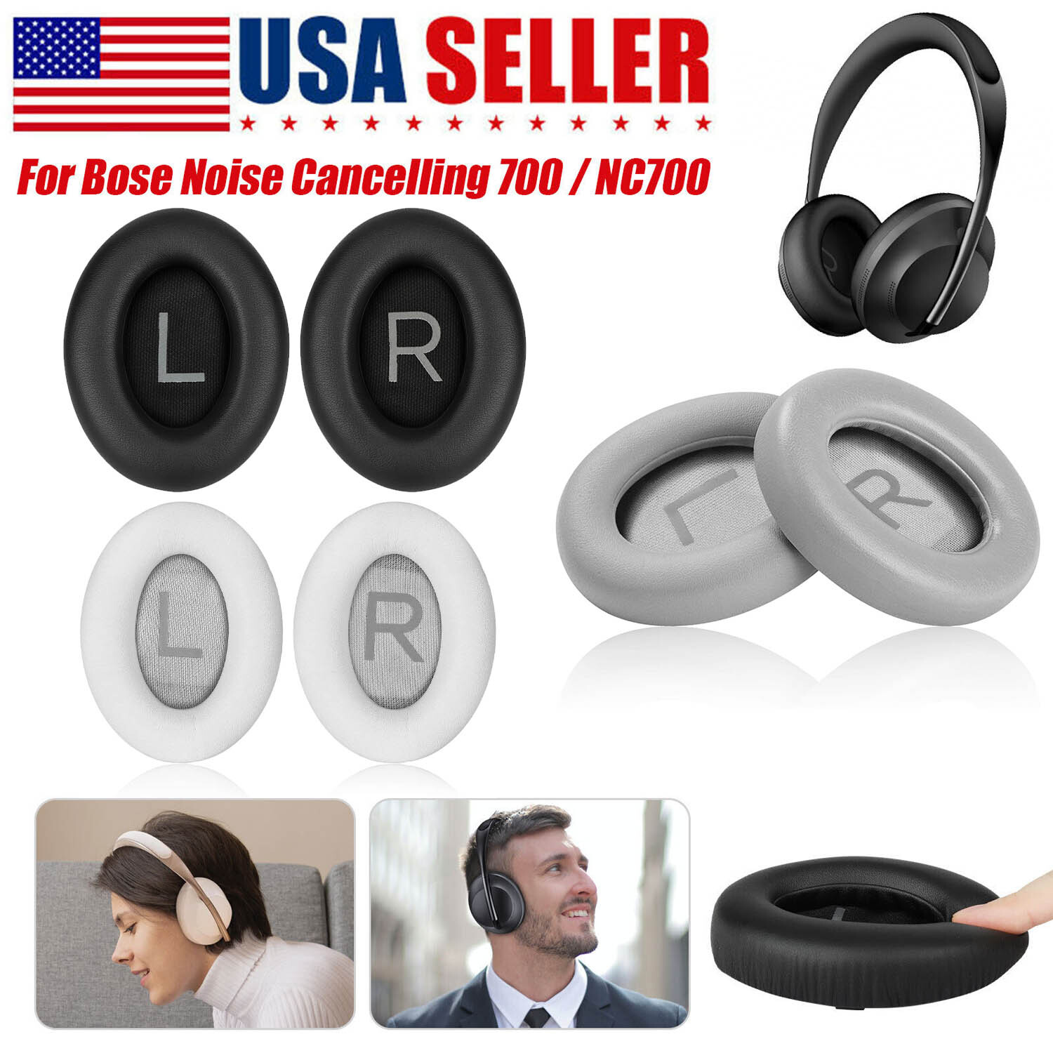 For Bose 700 / NC700 Headphones: Comfortable Ear Pads Cushion