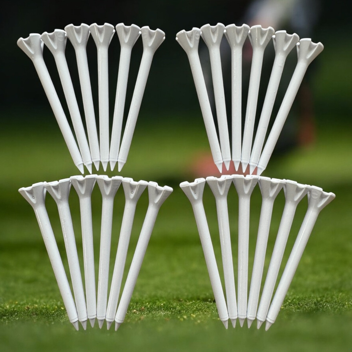 100 Pack of Plastic White Golf Tees. 2 3/4” Nearly Unbreakable. Best Value 🔥⛳️