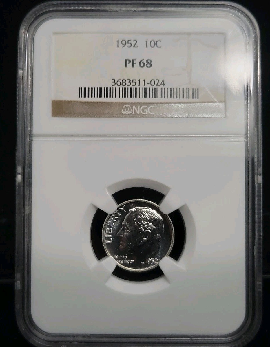 1952 Proof Silver Roosevelt Dime 10c NGC PF68 | PR68 See Pics