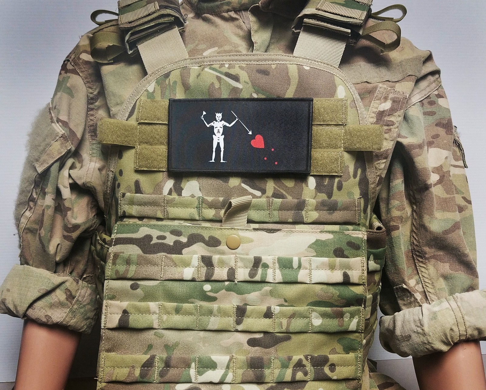 Blackbeard Pirate 3X6 Tactical Hook Military Patch for Plate Carrier