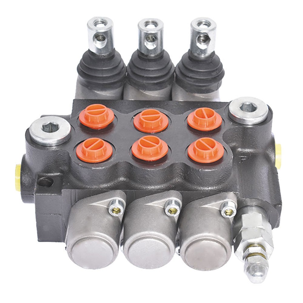 Hydraulic Directional Control 3 Spool Valve 11GPM Double Acting Adjustable US