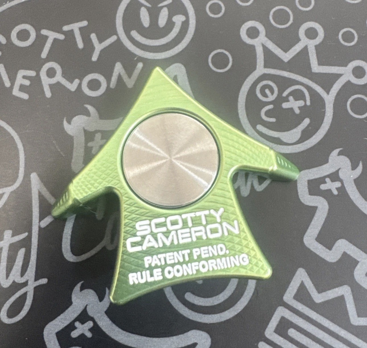 Scotty Cameron GREEN Aero Alignment Tool / Metal Ball Marker / NEW
