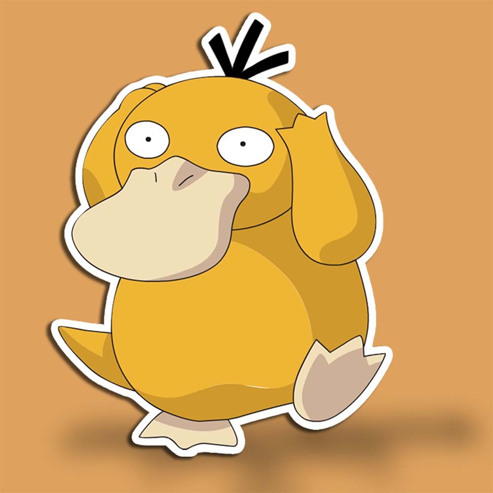 Psyduck Pokemon Anime Vinyl Sticker – Car Window Decal | USA Made | Sizes