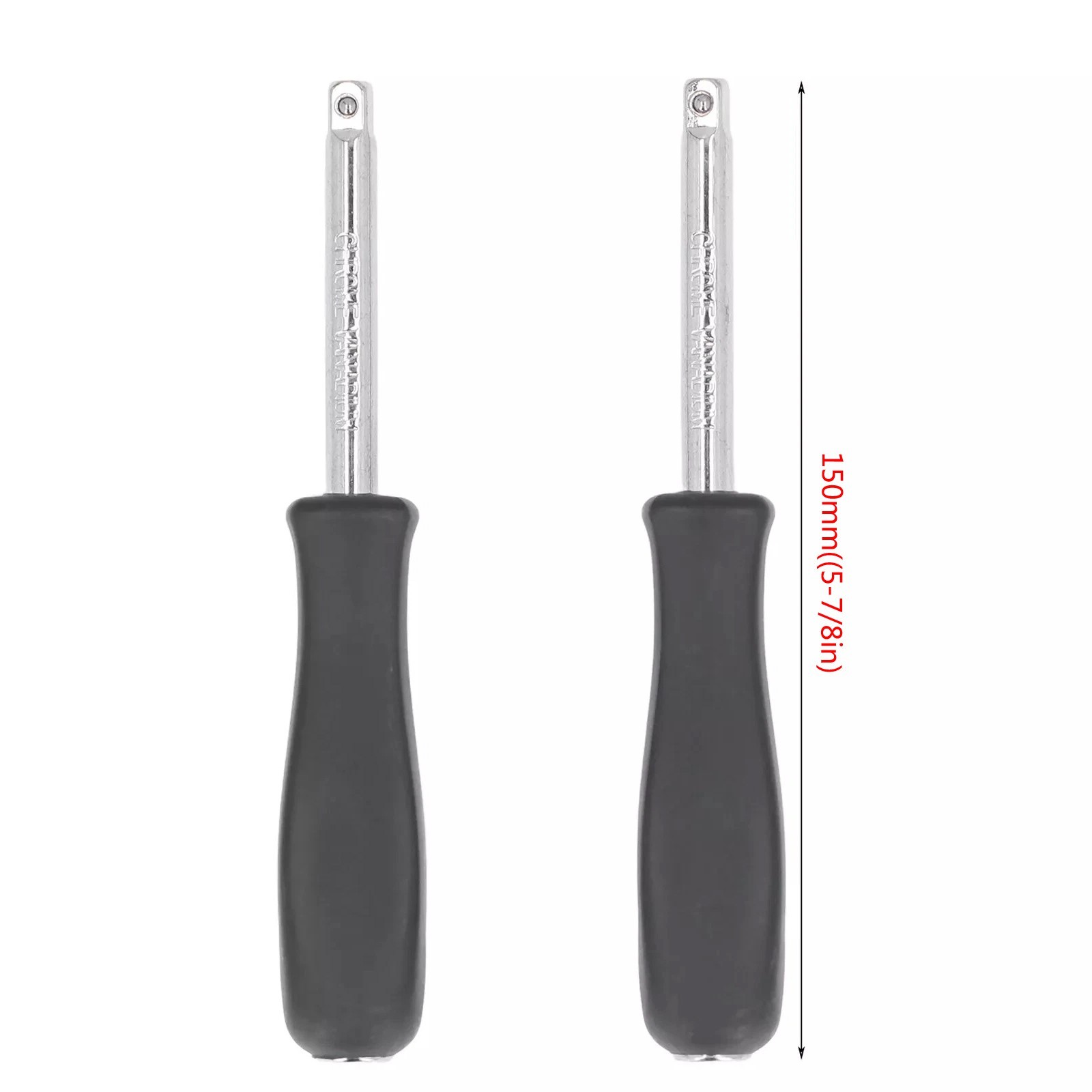 2 Pack 6" 1/4" Drive Spinner Screwdriver Handle Socket Nut Driver Extension Tool