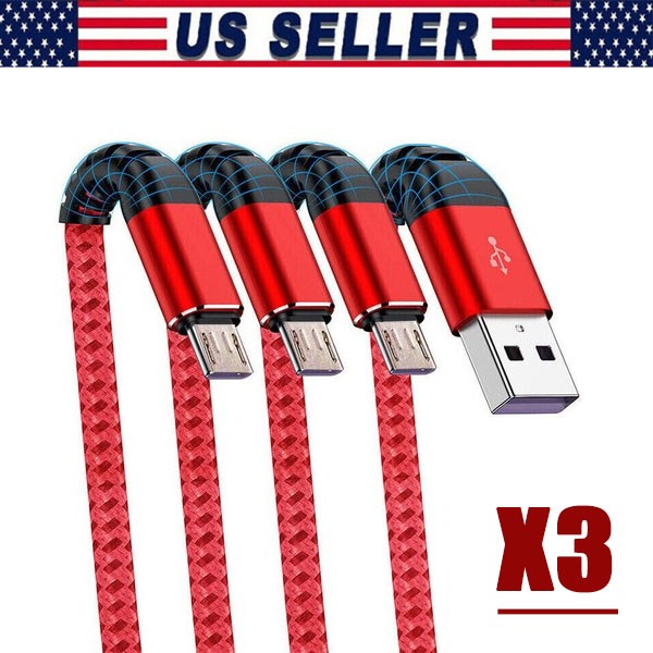 Heavy Duty Micro USB Fast Charger Data Cable Cord For Samsung LOT Android HTC LG