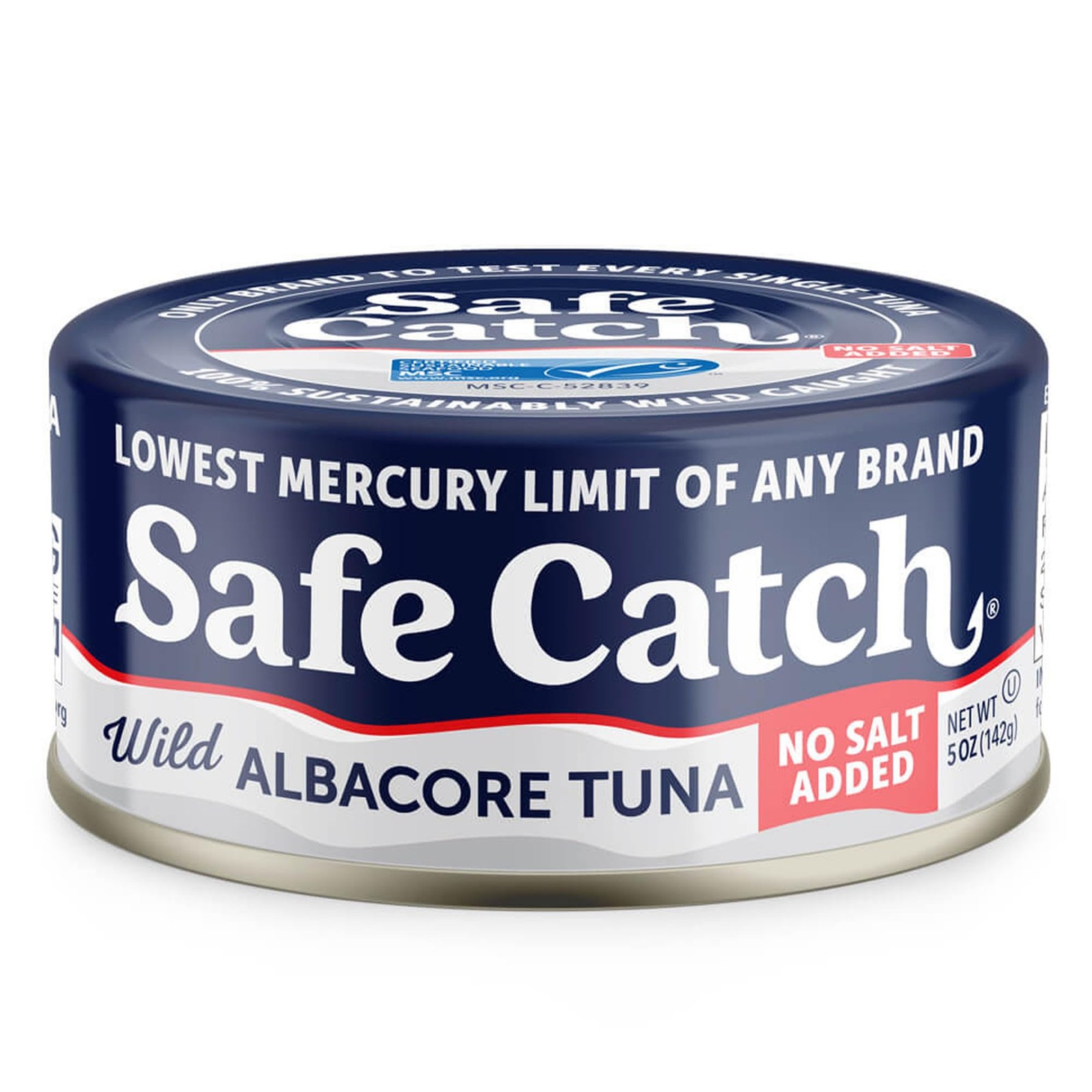 Safe Catch Canned Lowest Mercury Limit Albacore Tuna Fish No Salt Added, Wild