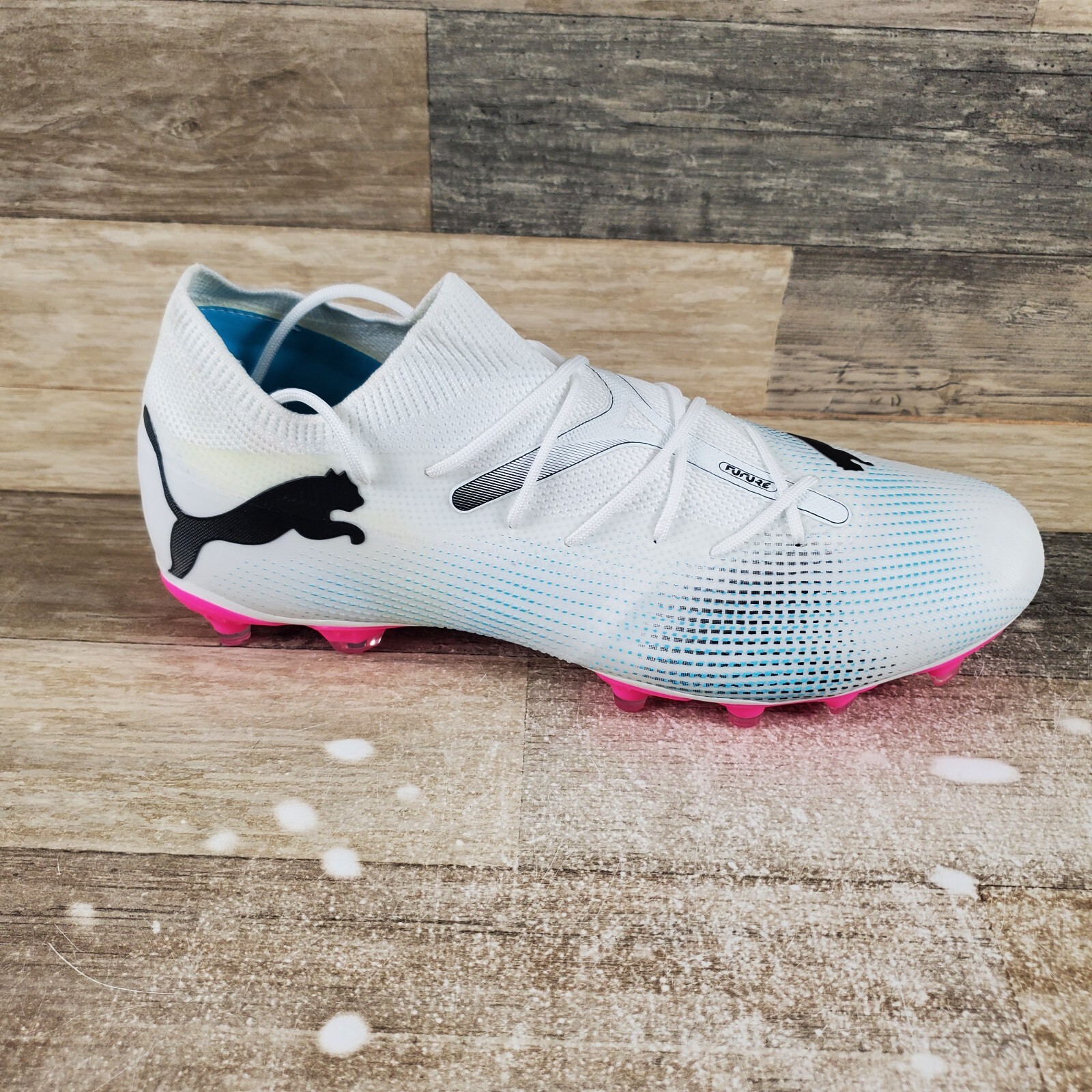 Puma Future 7 Match FG Cleats Mens Sz 11.5 Shoes White Black Pink Soccer Cleat