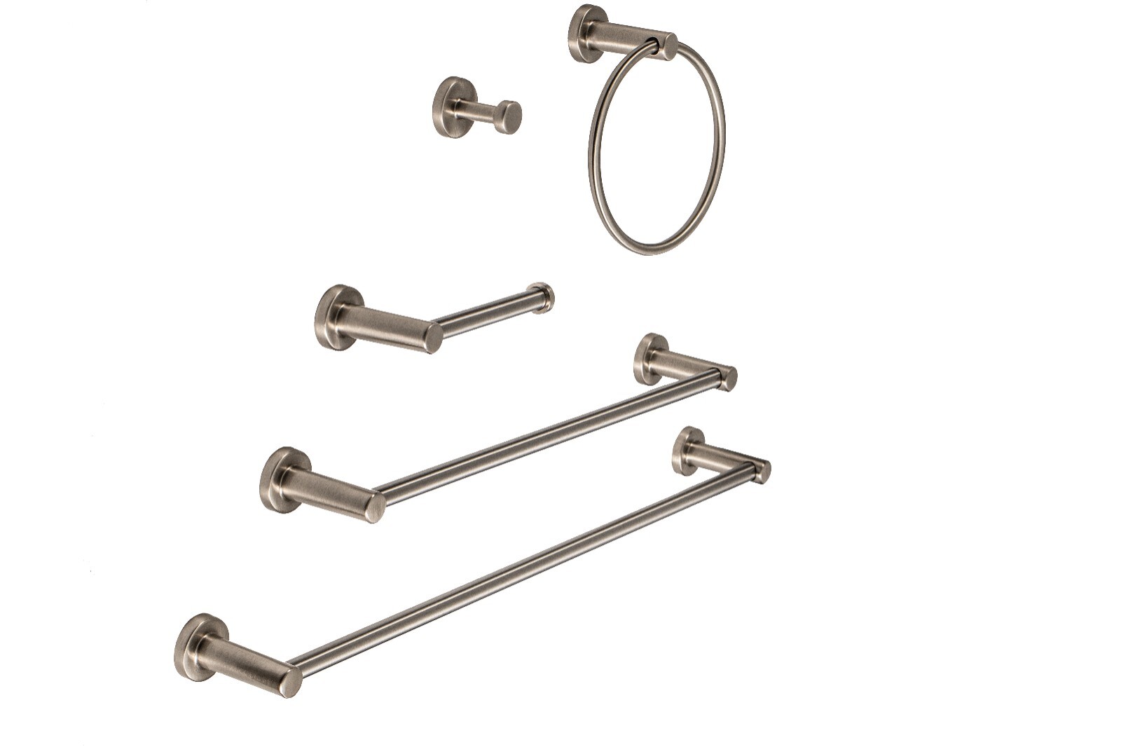 FantasHome 5 Pcs Brushed Nickel Bathroom Hardware Accessories Set