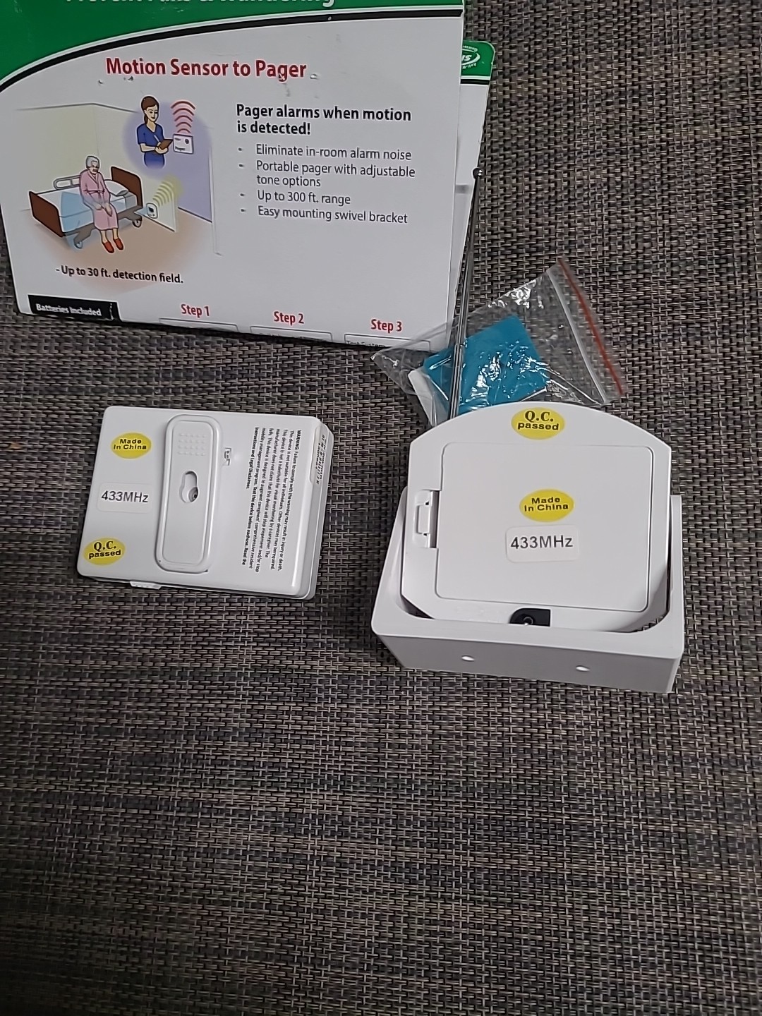 Smart Caregiver Wireless Motion Sensor Alarm System with Pager For Falls