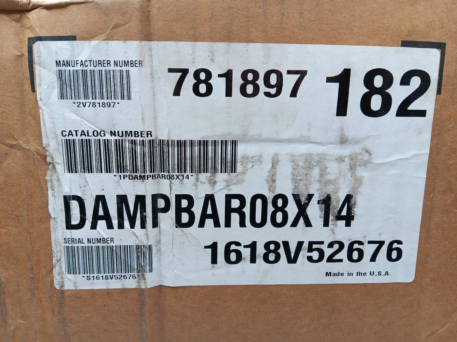 DAMPBAR08X14-B, RECTANGULAR Barometric ZONE DAMPER, 8" X 14"