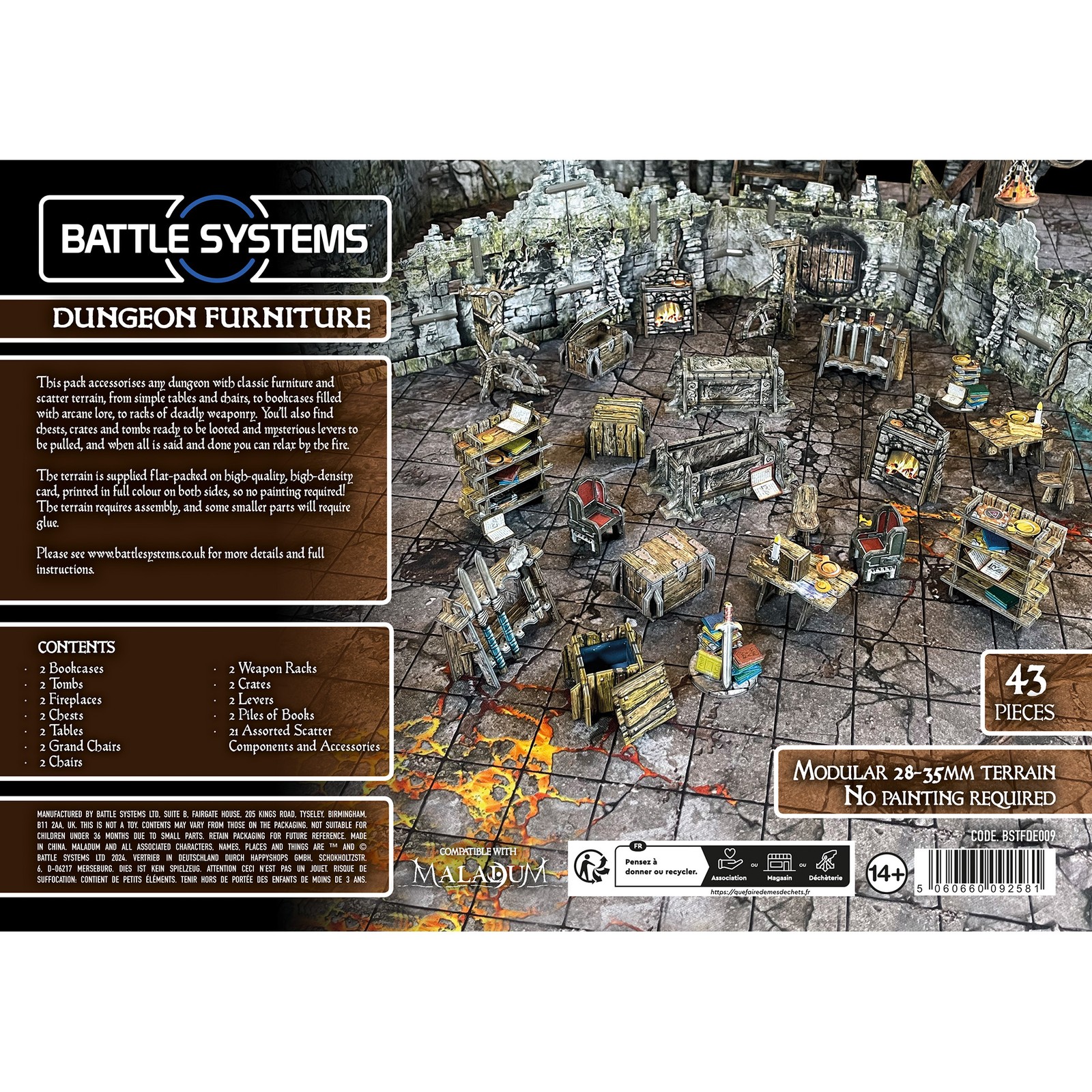 Dungeon Furniture Fantasy Dungeon Terrain Battle System D&D DND Scenery 28mm YHP