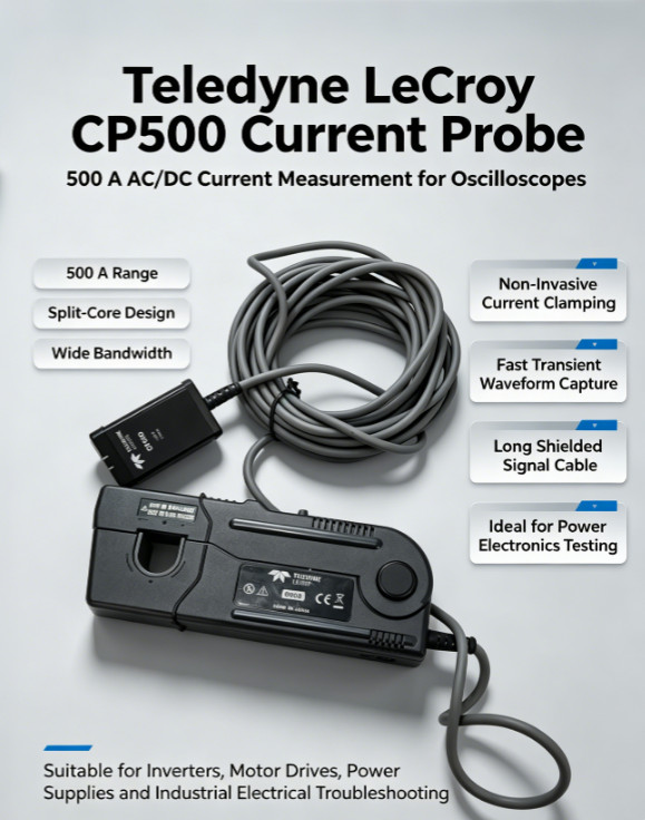 Lecroy CP500 500 Amps, 2MHz BW Current Probe - AC/DC , 700 Amp Peak GOOD