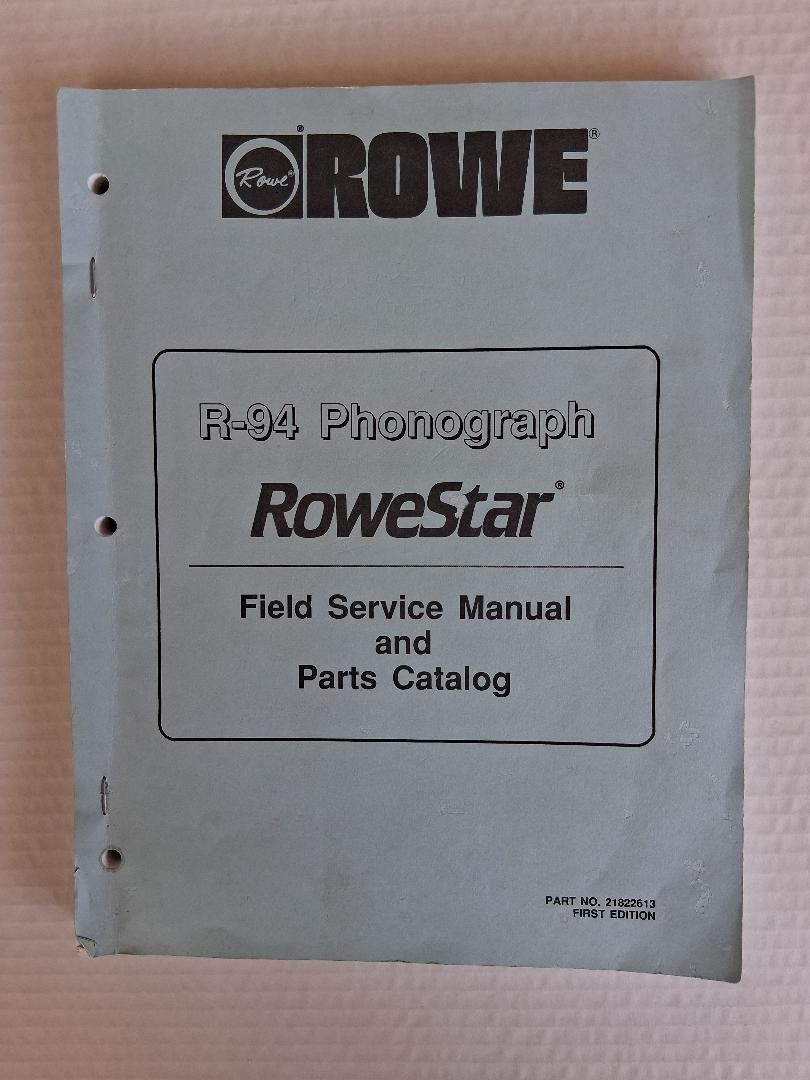 Rowe 94 Field manual  & parts catalogue-ships free