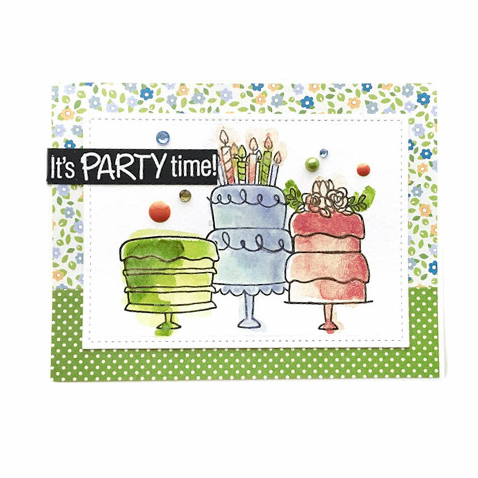 Happy Birthday Cake Candle Clear Stamp Silicone for DIY Scrapbooking Card Making