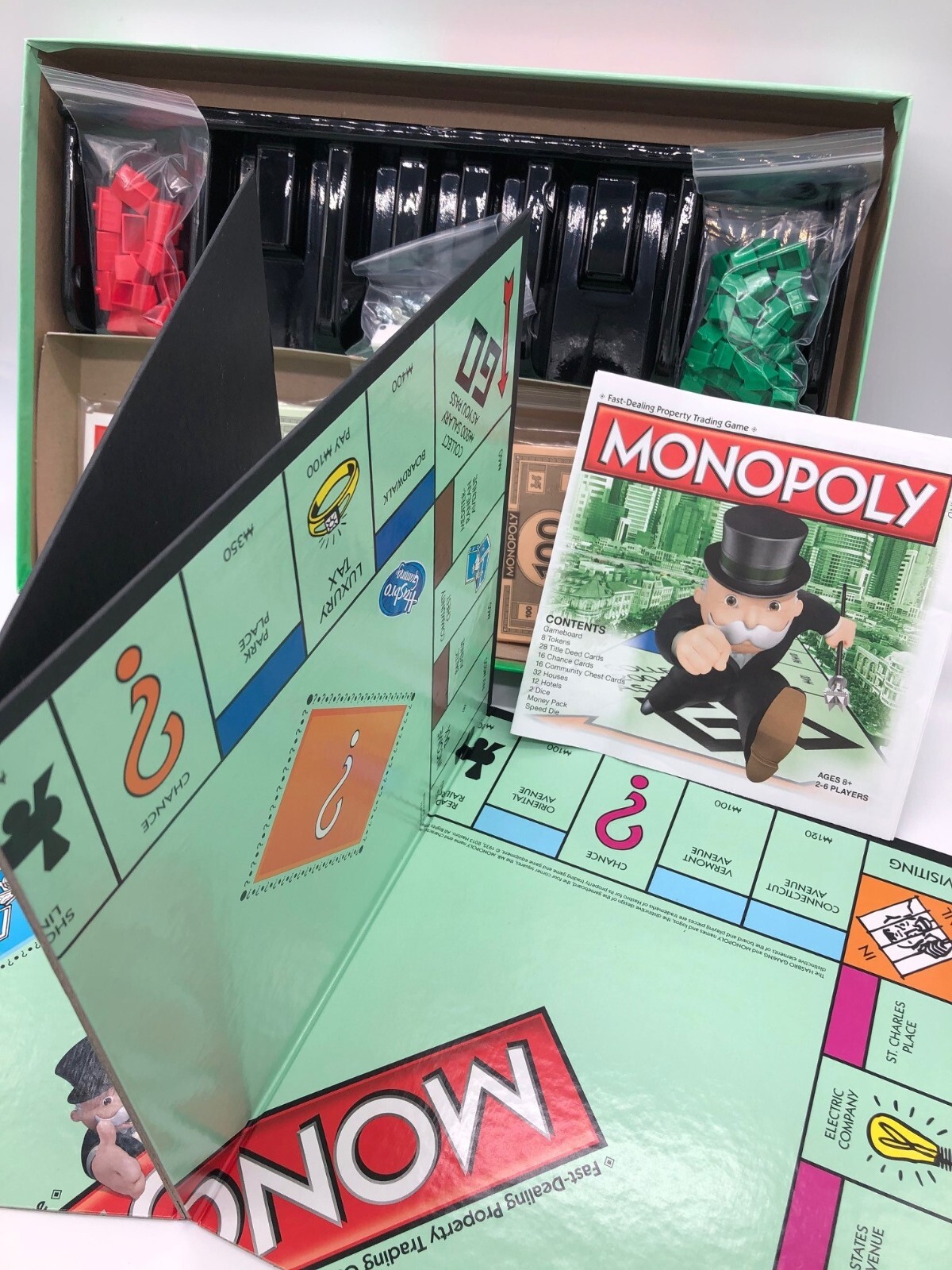 Monopoly Original Replacement Board + Instructions, Houses, Hotels, More