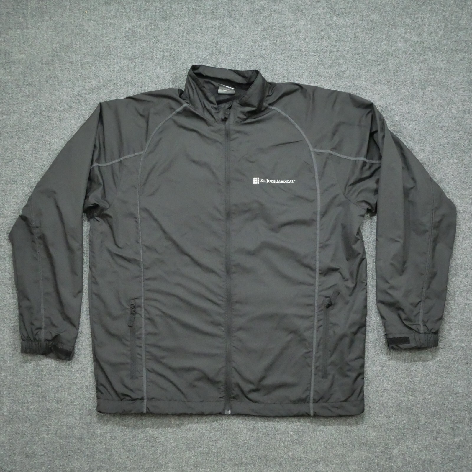 Nike Jacket Adult Large Black Full Zip Track Dri Fit St Jude Mens Employee