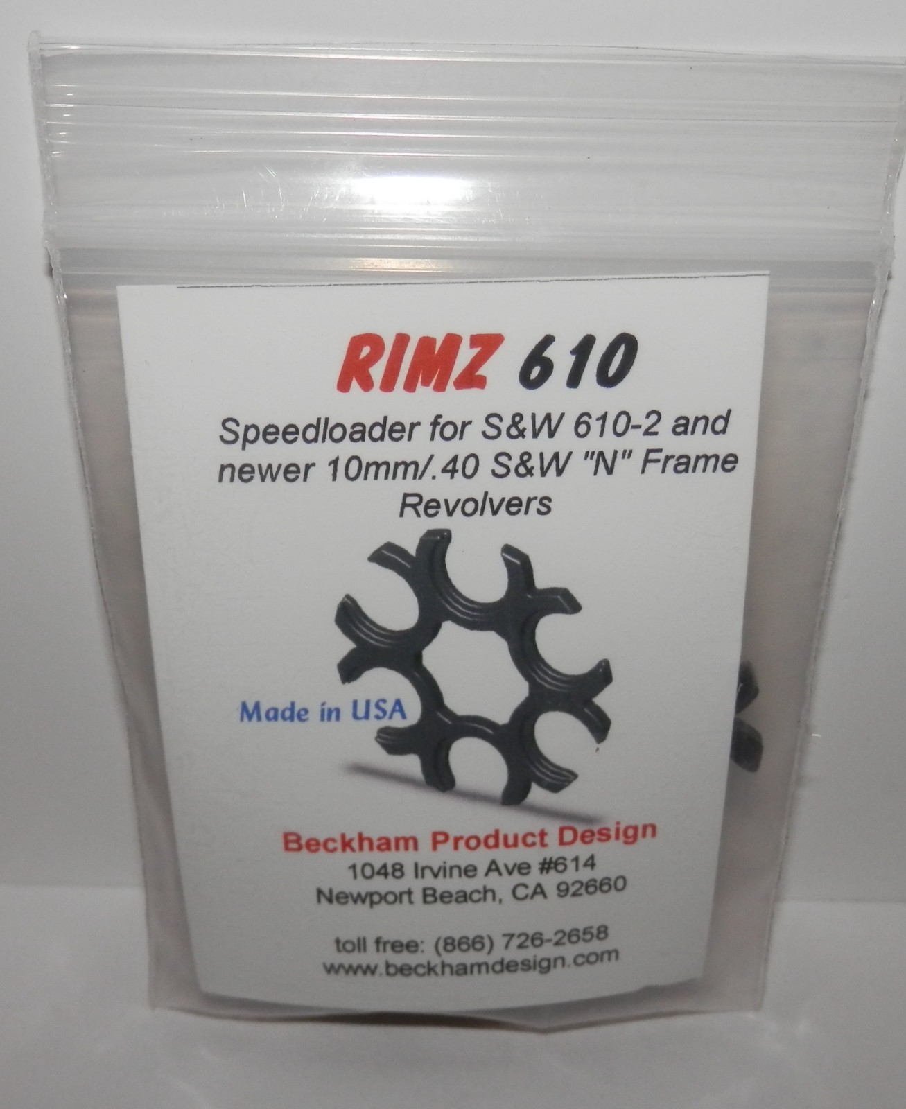 Beckham RIMZ 610 Speedloader for S&W 610-2 & 10mm/.40 S&W N Frame #100-001-579