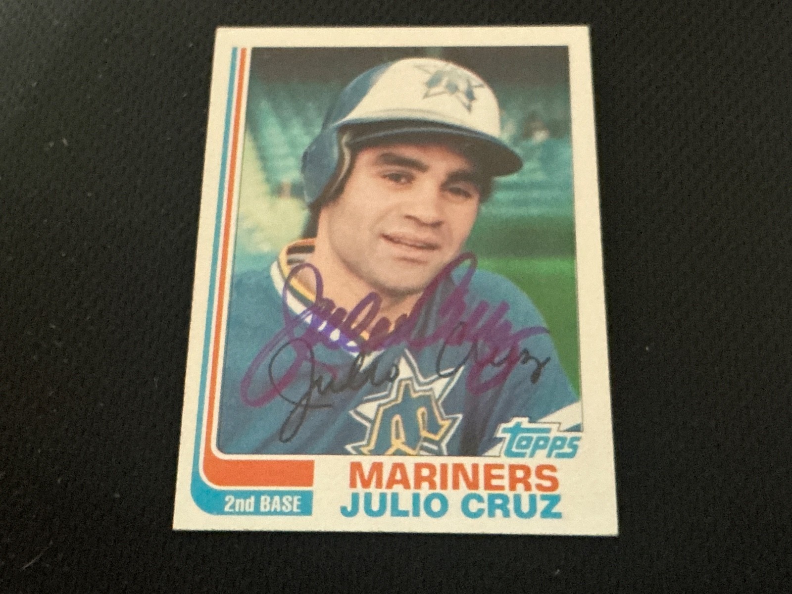 Autographed 1982  Topps  JULIO CRUZ