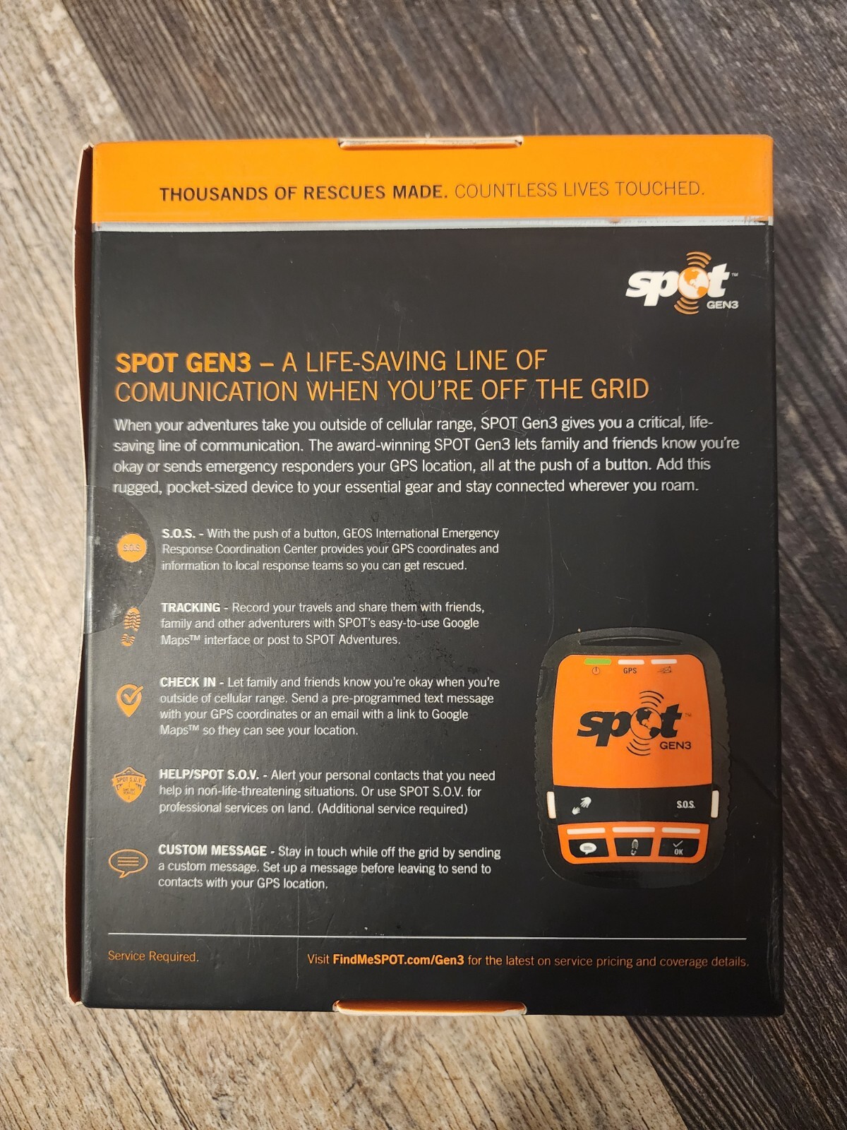 Spot Gen3 Satellite GPS Emergency Tracker, Messenger, Communicator, SOS Locator