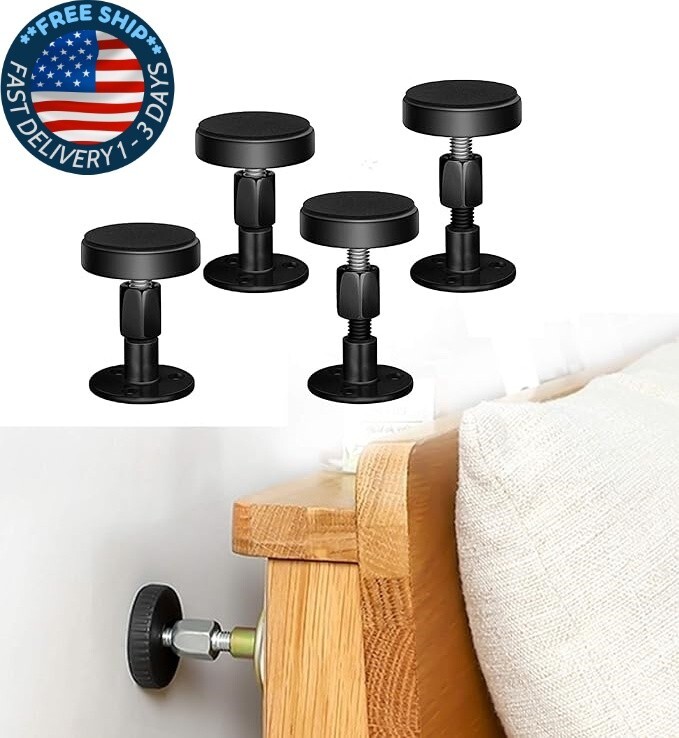 Herramienta antivibración para marcos de cama con rosca ajustable, 4 piezas