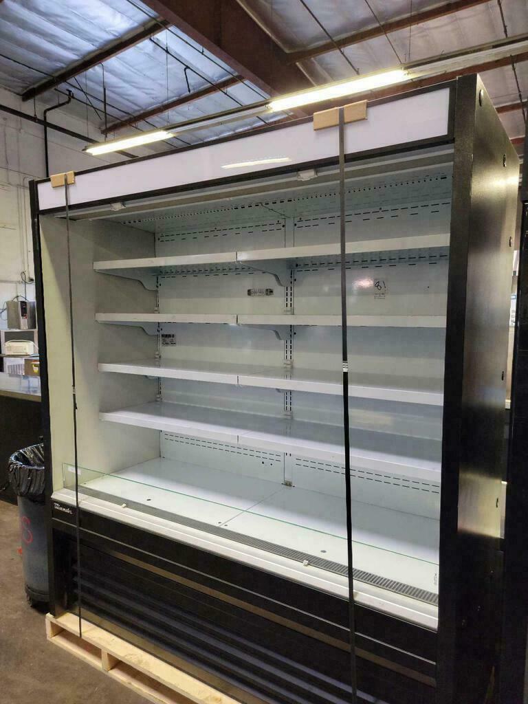 New Blue Air BOD-72S 72" Vertical Open Display Case, Solid Side Panel 22V 1Ph