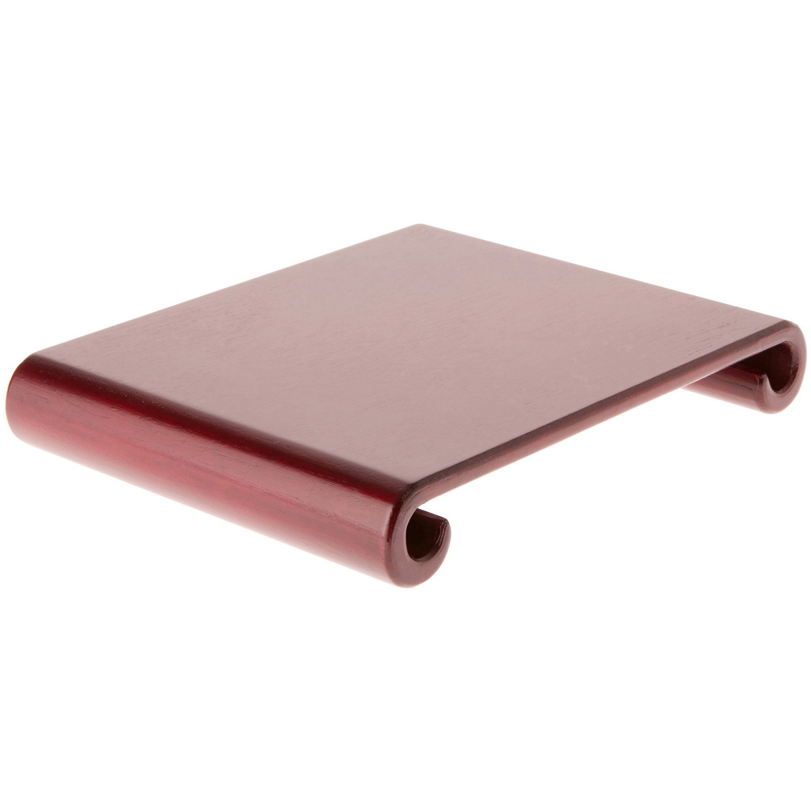 Plymor Red Scroll Wood Veneer Footed Display Base, 9" W x 7" D x 1.25" H