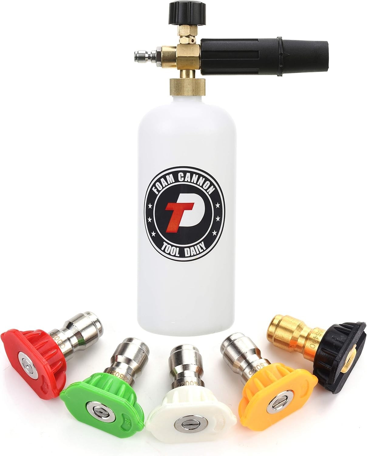 1/4" Snow Foam Washer Gun Car Wash Soap Lance Cannon Spray Pressure Jet Bottle
