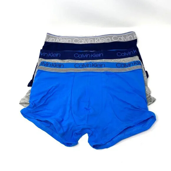 Calvin Klein 3-PACK Class Trunk Men's Blue Gray Navy Cotton NB2729908