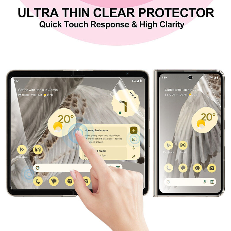 3in1 Soft Hydrogel Film Front+Inner+Back Screen Protector For Google Pixel Fold