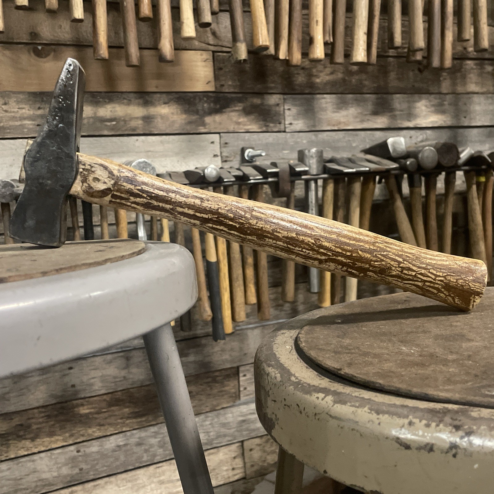 Rare Swedish Cross Peen Hammer W/ Tree Trunk Engraving/ 2 Lb 4140 Steel By Hand