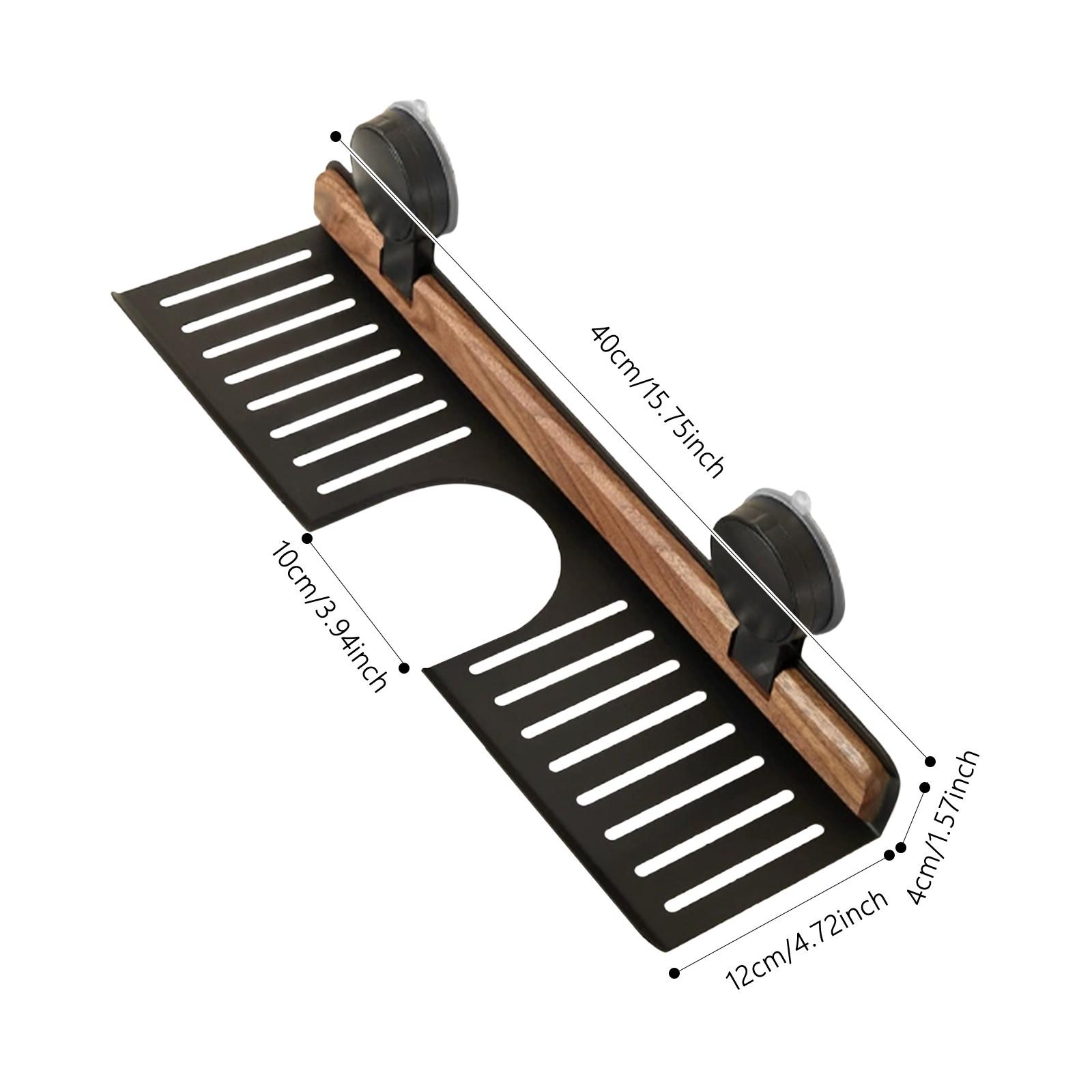 Over-Sink Suction Cup Shelf, Multifunctional Storage Rack with Easy Drainage