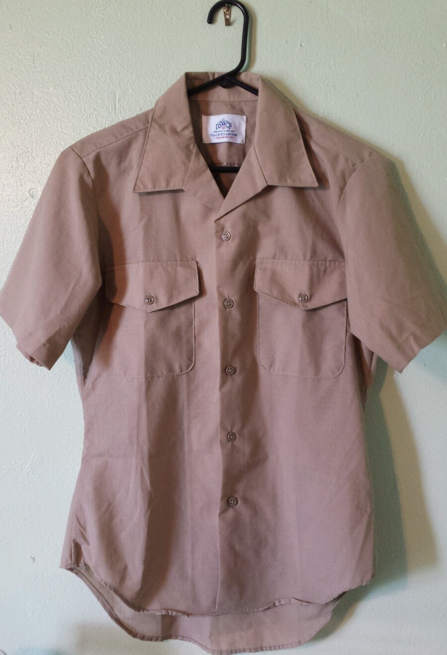 DSCP VALOR COLLECTION MILITARY KHAKI #2122 TAN COLORED UNIFORM SHIRT