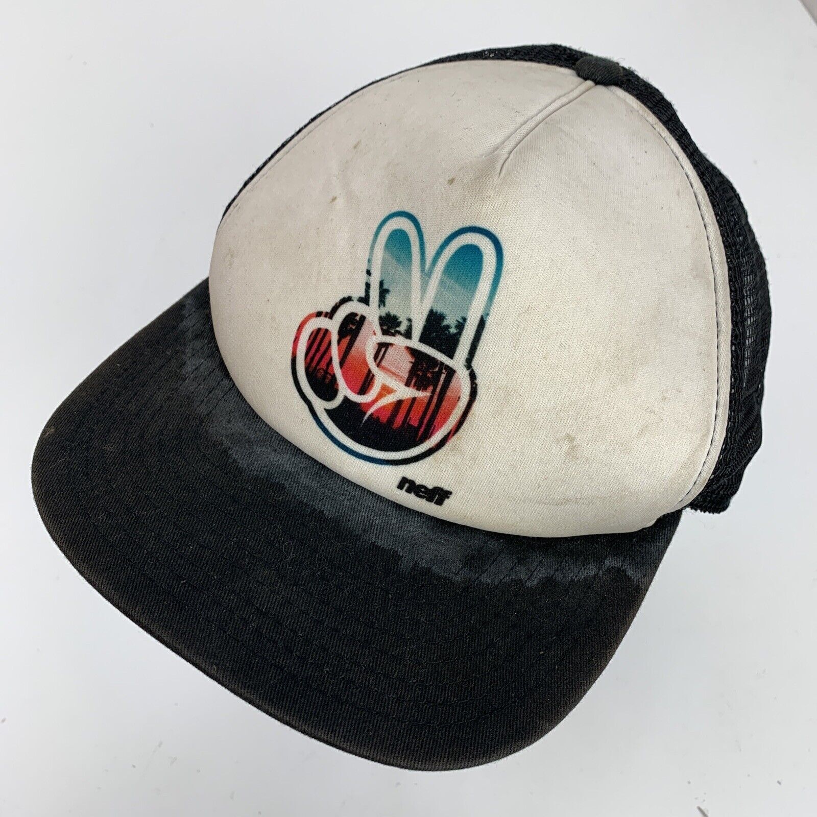 Neff Peace Palm Trees Youth Trucker Ball Cap Hat Snapback
