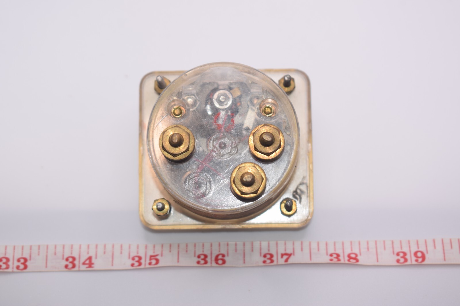 VINTAGE STEAMPUNK PANEL METER -0 - 100 MICROAMPERES DC WITH LIMIT SET