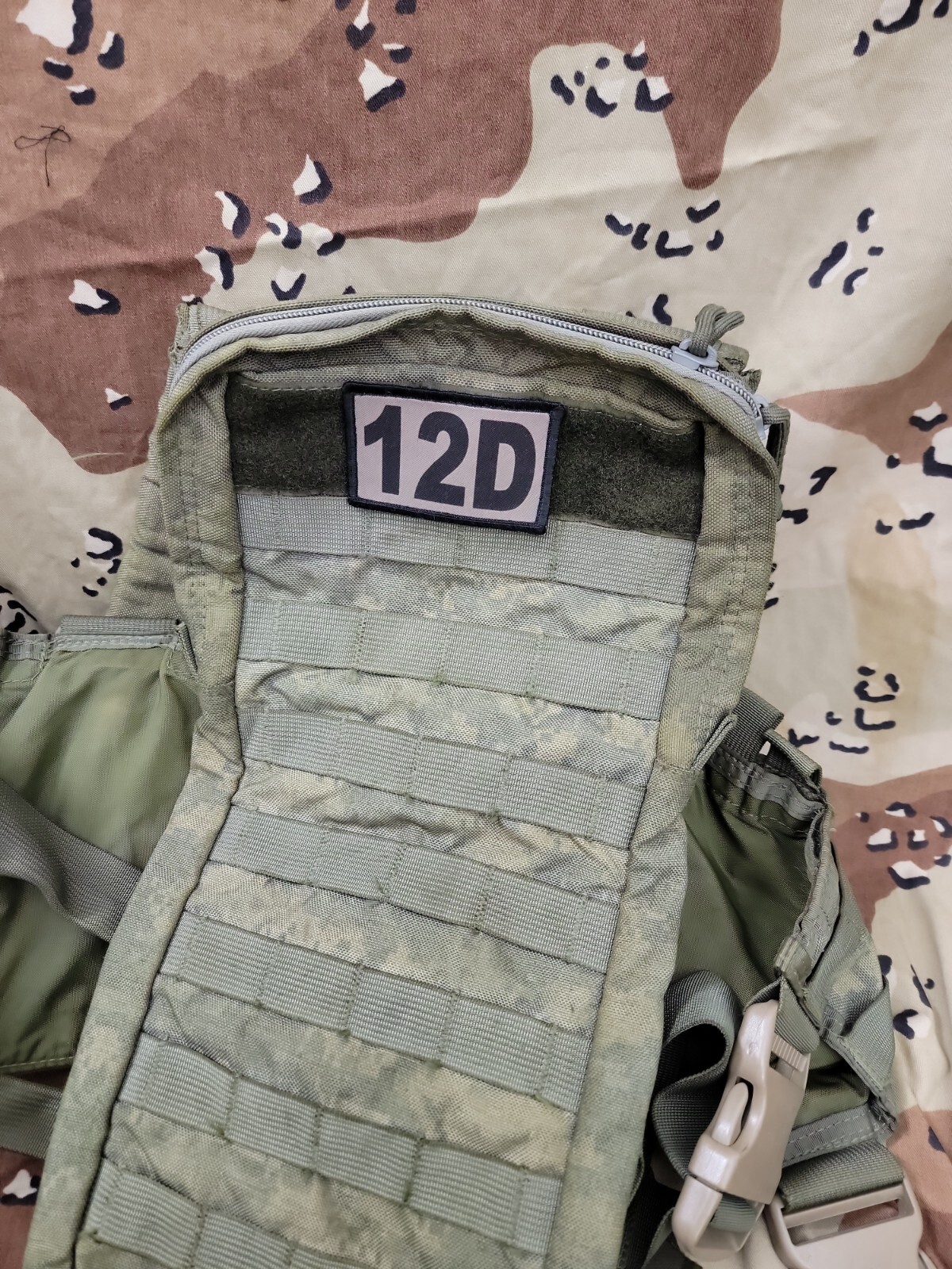 12D MOS TAN Hook Back Hat Bag Military Patch Army SCUBA DIVER