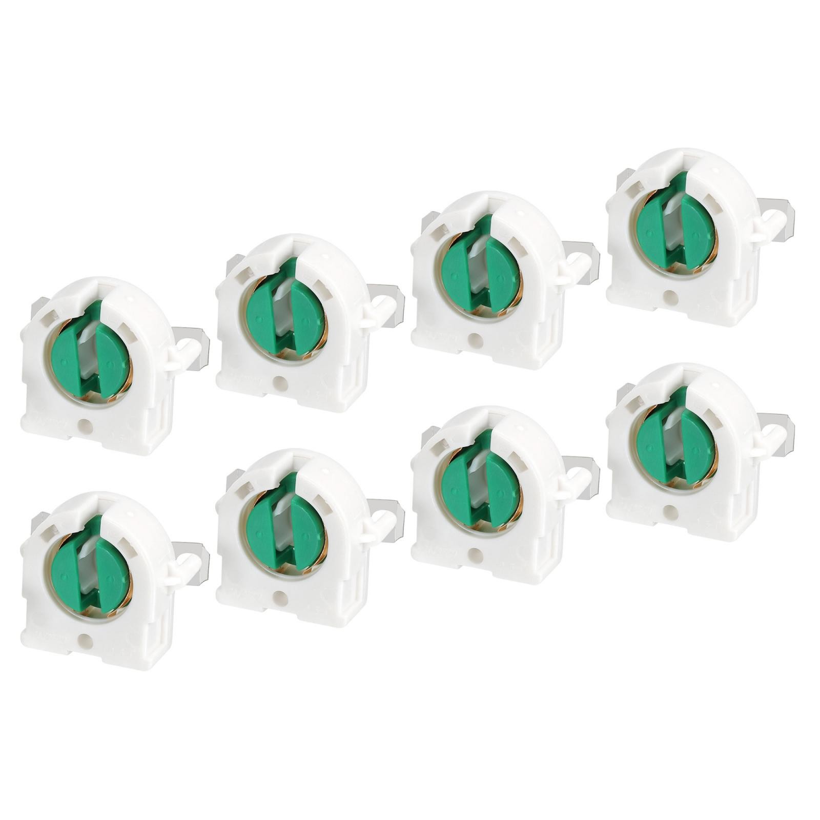 T8 Lamp Holder Socket Non-Shunted Light Holder 30x27x16mm, 8pcs