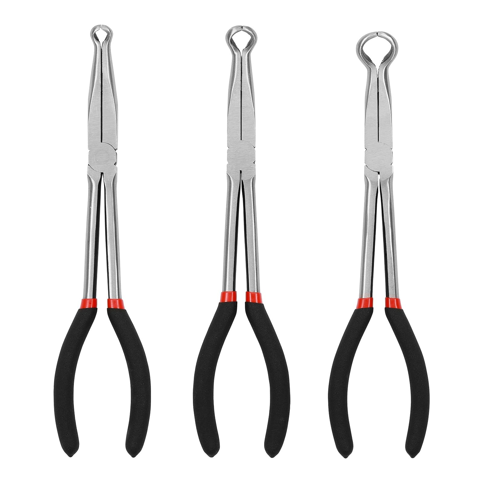 Mayouko 3PCS 11" Long Reach Hose Grip Pliers Set, 5/16 Inch, 1/2 Inch, 3/4 In...
