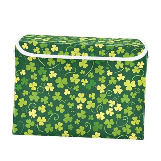 St. Patrick's Day Storage Bins with Lids and Carrying Handle,Foldable Storage