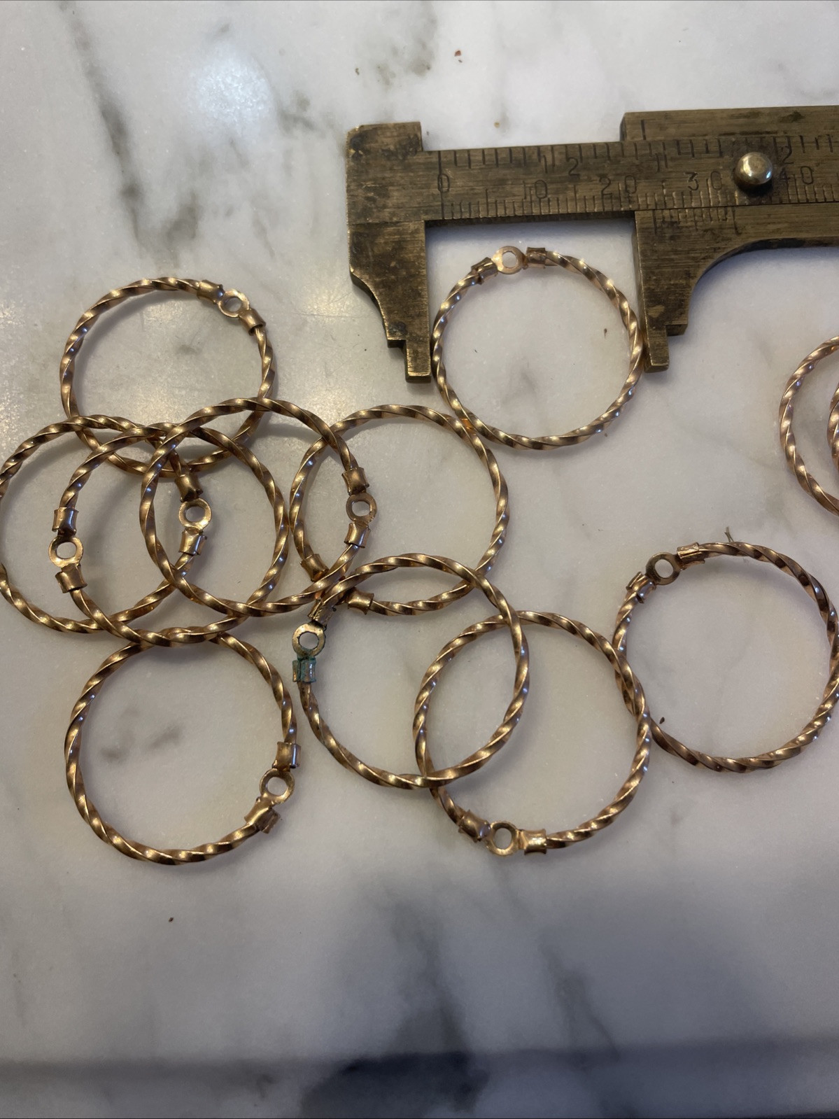 25 Pieces Vintage Gold Plated Hoop Finding S