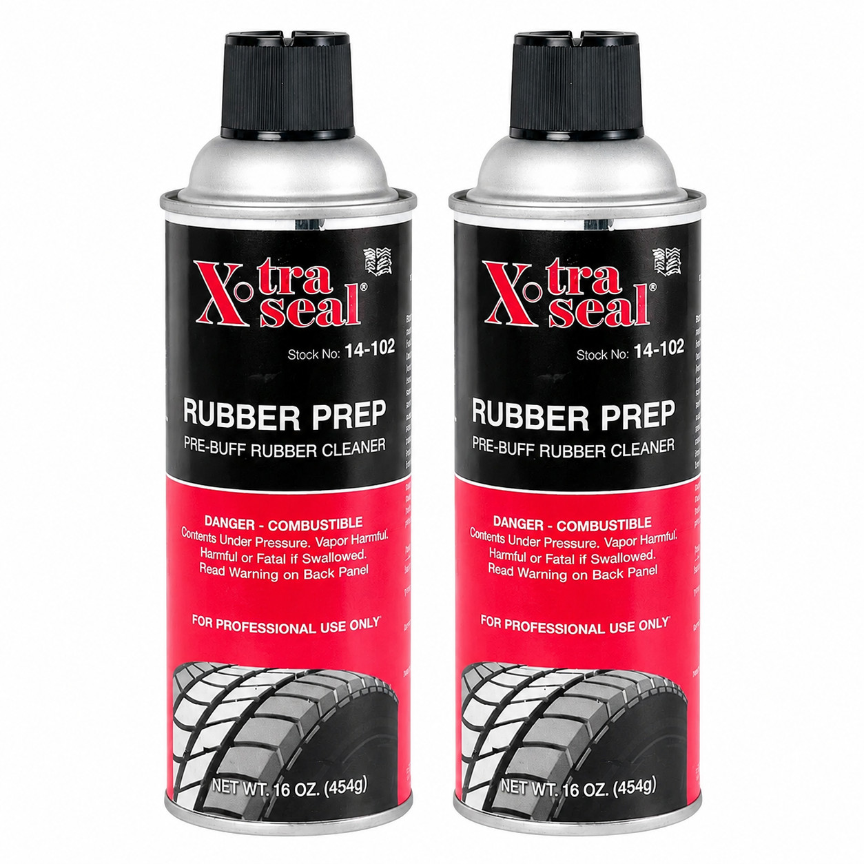 2 Xtra Seal 14-102 16oz Aerosol Rubber Tire Buffer Pre Buff Cleaner 16oz (472ml)